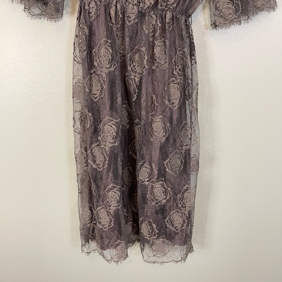 ROBERT RODRIGUEZ Lace Dress Womens M Lined Silk Mini Granite Emerald Green USA - Picture 5 of 11